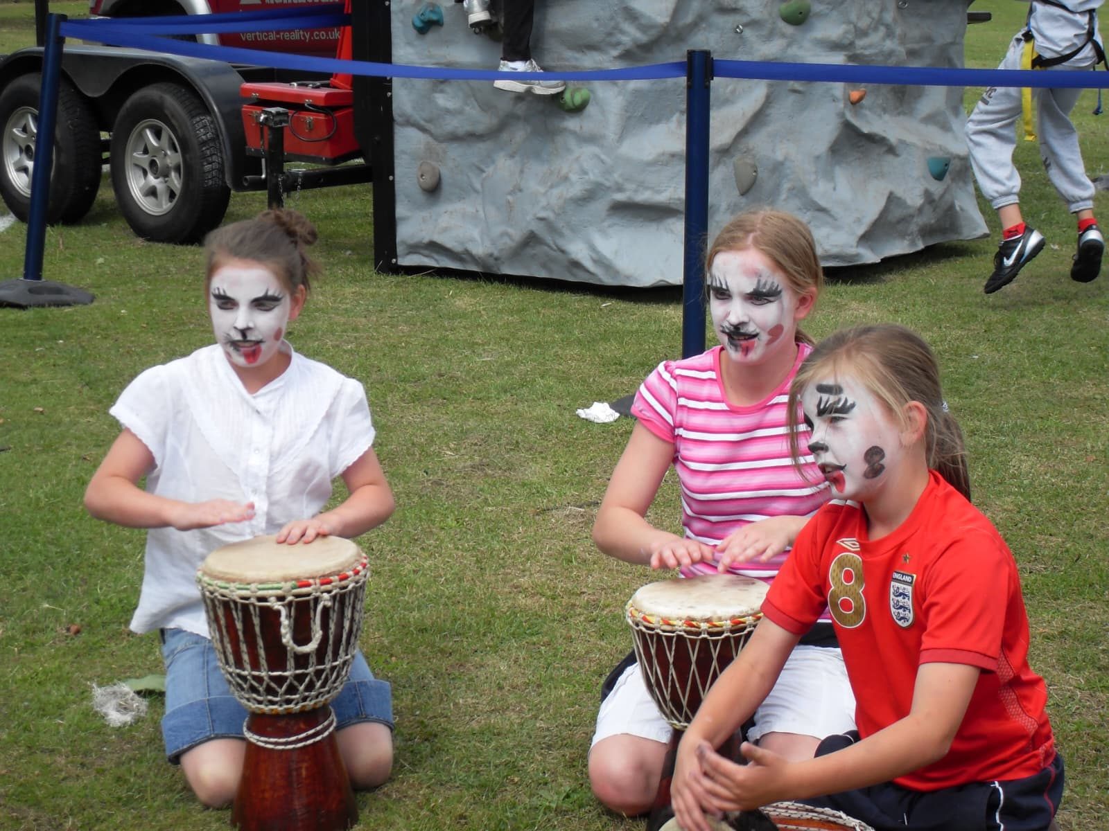 Young people drumming
